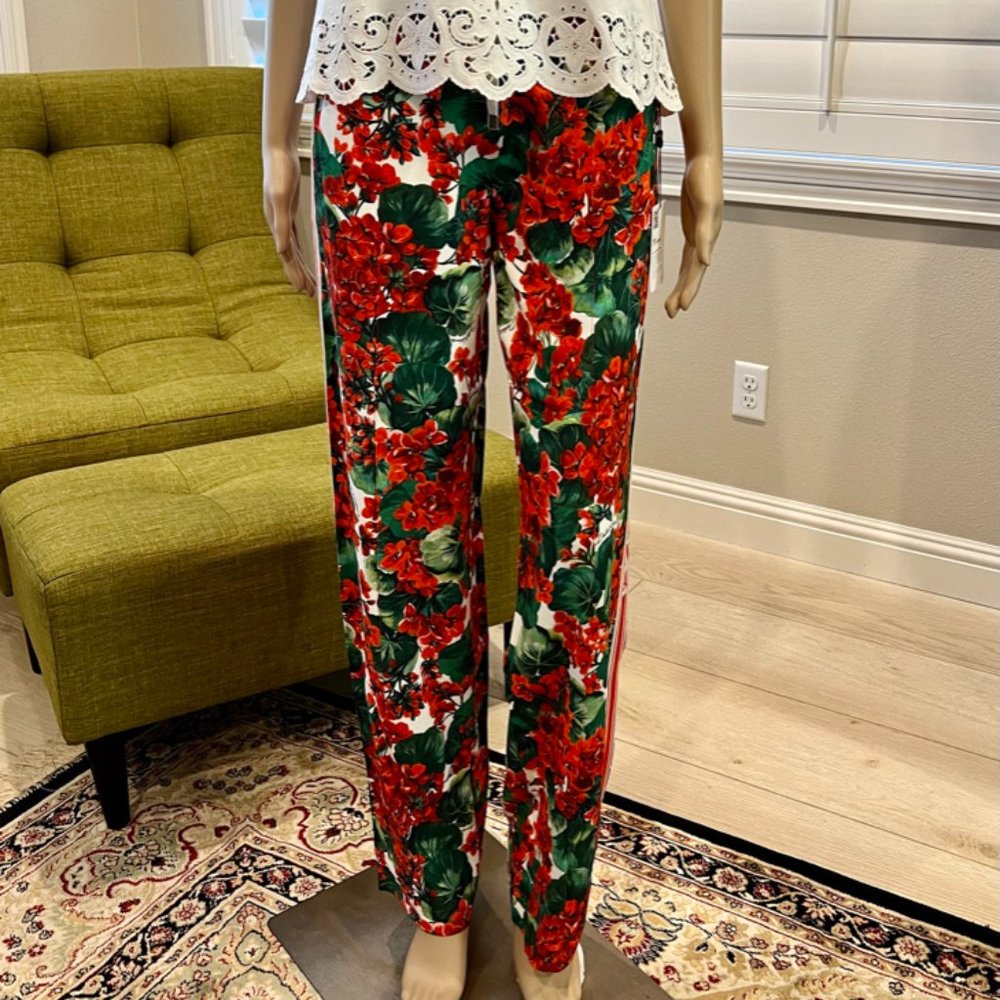 Dolce & Gabbana "GERANI" Straight Pants IT 40 or Medium